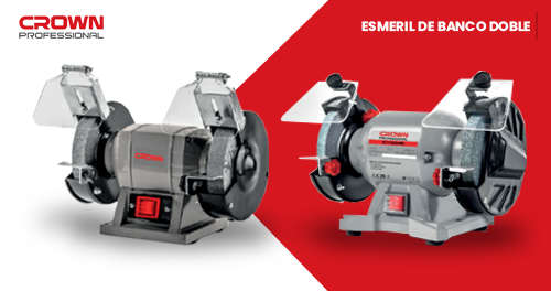 esmeril de banco doble crown